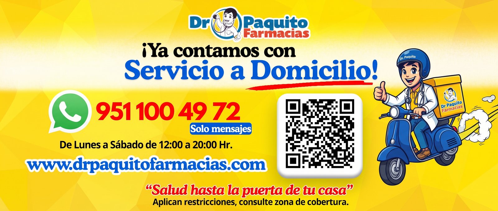 Servicio a domicilio Dr. Paquito Farmacias